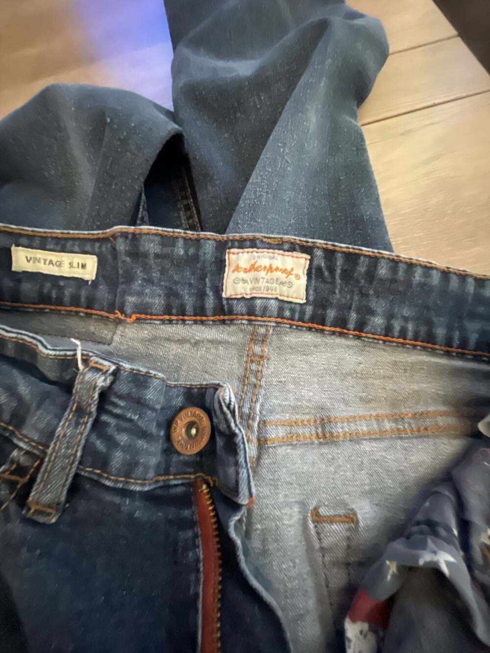Weatherproof Vintage Slim Blue Denim Jeans Size 30x32